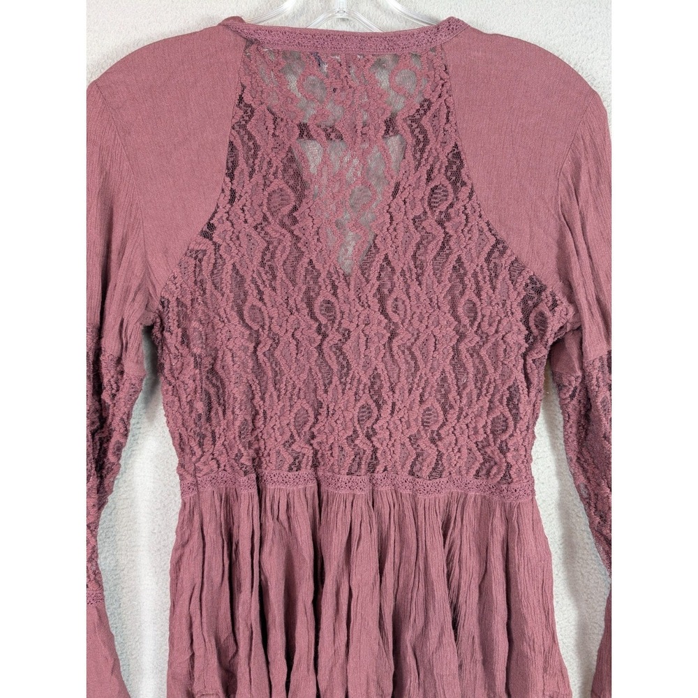 American Eagle Outfitters Top Women's Size XS Long Sleeve Ruffled Fairy Lace - Picture 6 of 14